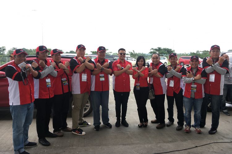 Kunjungan blogger dan komunitas ke pabrik Mitsubishi di kawasan industri GIIC Deltamas, Bekasi, Jawa Barat, Rabu (7/2/2018).