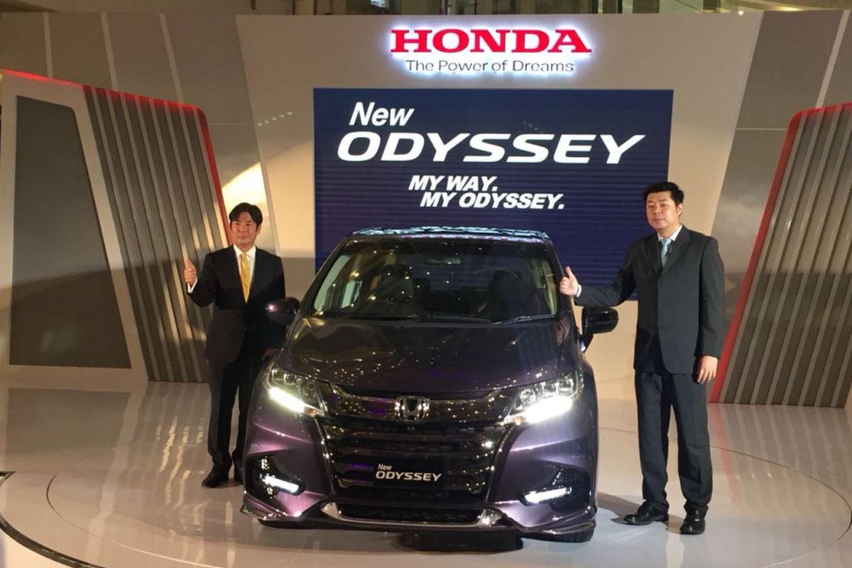Honda New Odyssey meluncur di Jakarta, Kamis (1/3/2018).