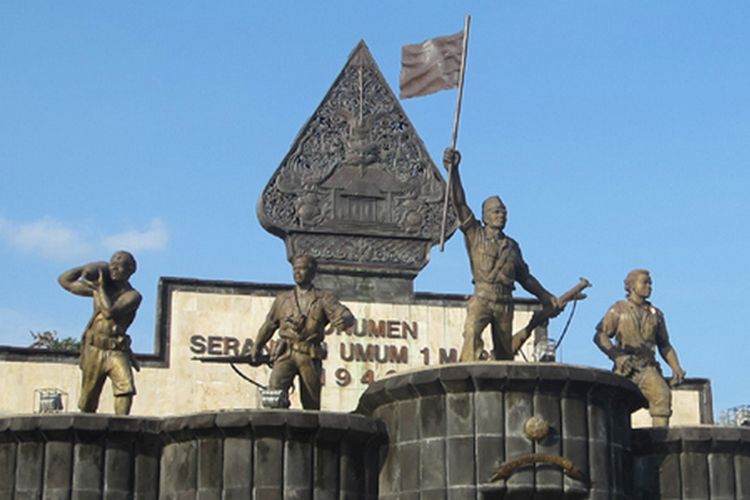 Monumen Serangan Umum 1 Maret di pelataran Benteng Vredeburg Yogyakarta.
