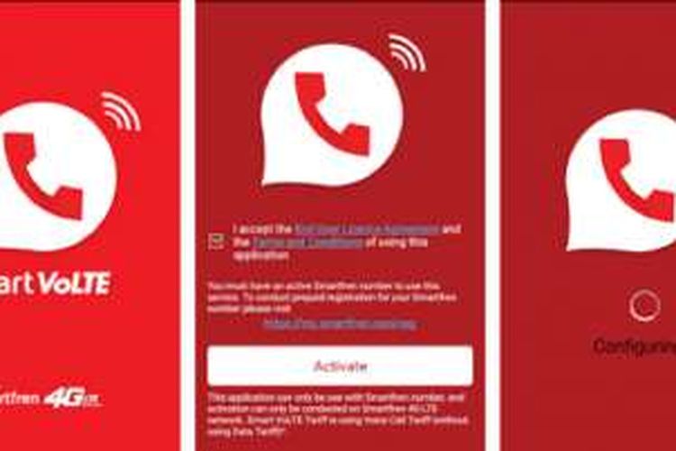Aplikasi Smart VoLTE yang dipakai untuk melakukan panggilan suara dan video lewat jaringan 4G LTE Smartfren
