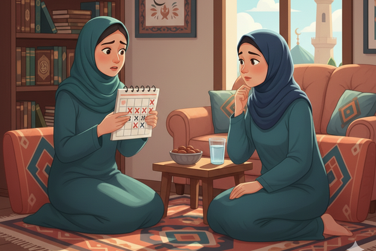 Ketentuan qadha dan fidyah menurut ulama ketika lupa jumlah utang puasa Ramadhan.