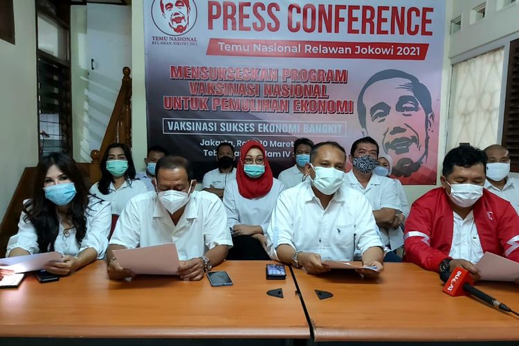 Relawan Jokowi akan menggelar pertemuan akbar secara virtual.