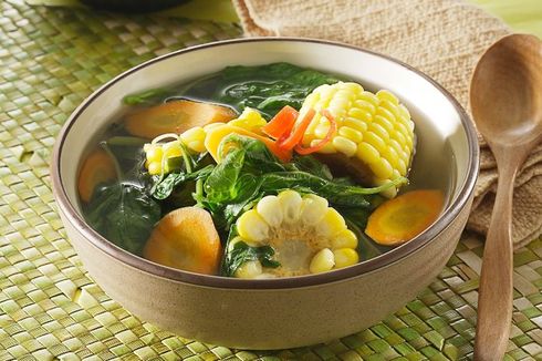 Resep Sayur Bayam Bening Jagung Muda, Pakai Temu Kunci Bikin Sedap