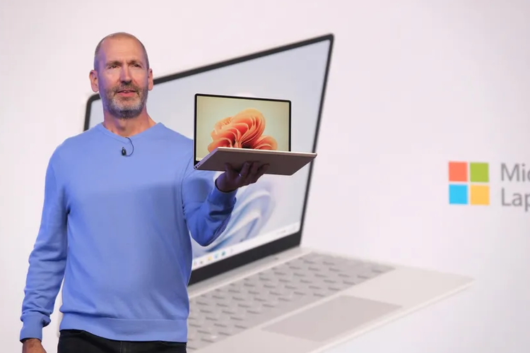 Microsoft Surface Laptop Go 3 meluncur dalam acara Microsoft Surface Event 2023) pada Kamis (21/9/2023).