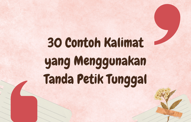 ilustrasi tanda petik tunggal.