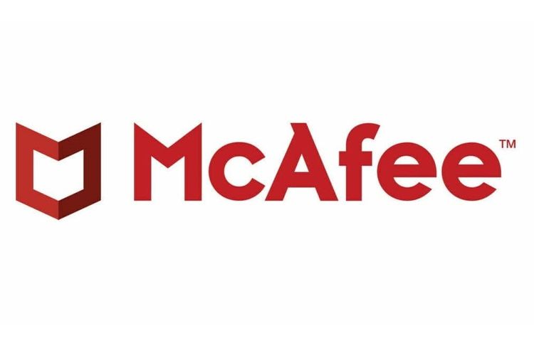 Ilustrasi logo McAfee.