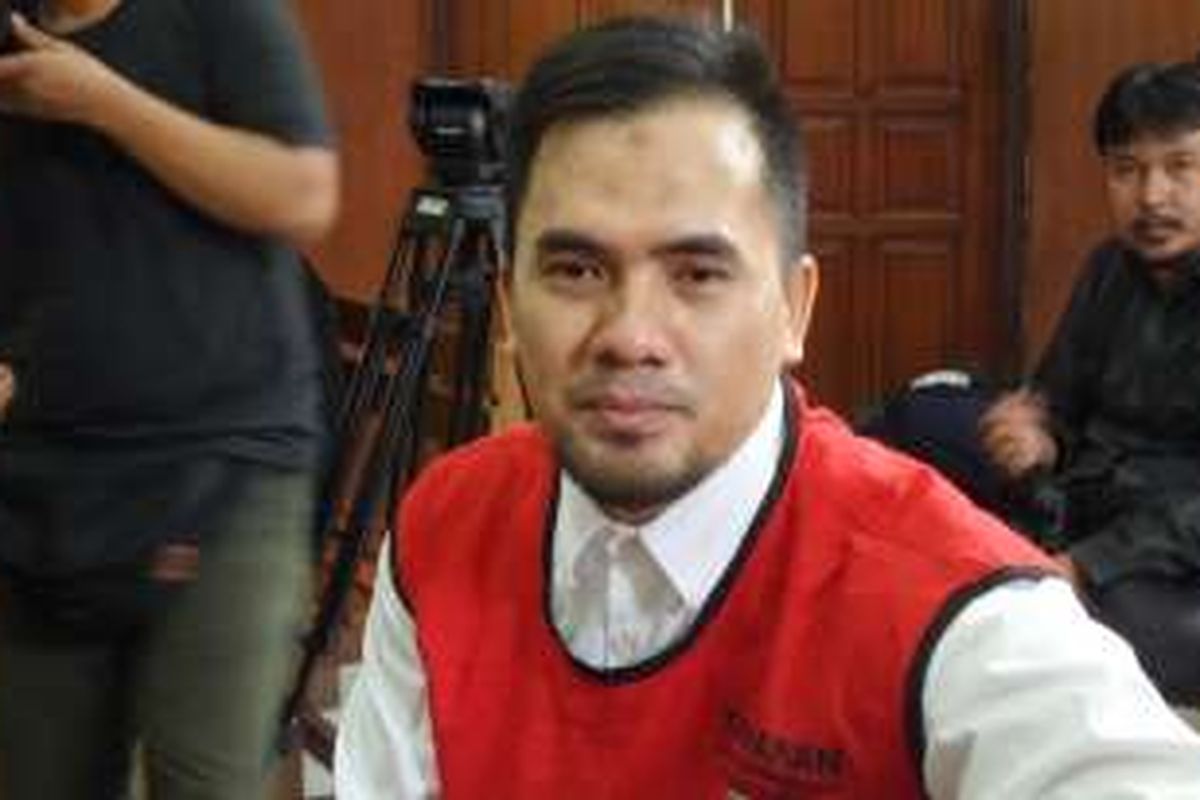 Saipul Jamil dalam ruang sidang Pengadilan Negeri Jakarta Utara, Senin (16/5/2016).