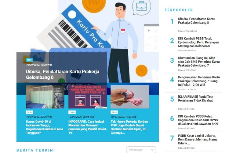 Populer Tren Pembukaan Pendaftaran Kartu Prakerja Gelombang 8 Nasib Skb Cpns Di Jakarta Halaman All Kompas Com