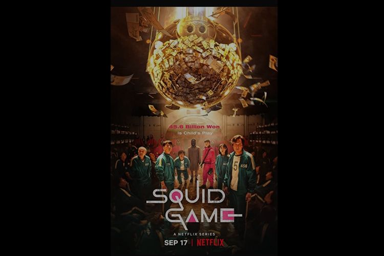 Poster serial Korea, Squid Game, yang tayang di Netflix.