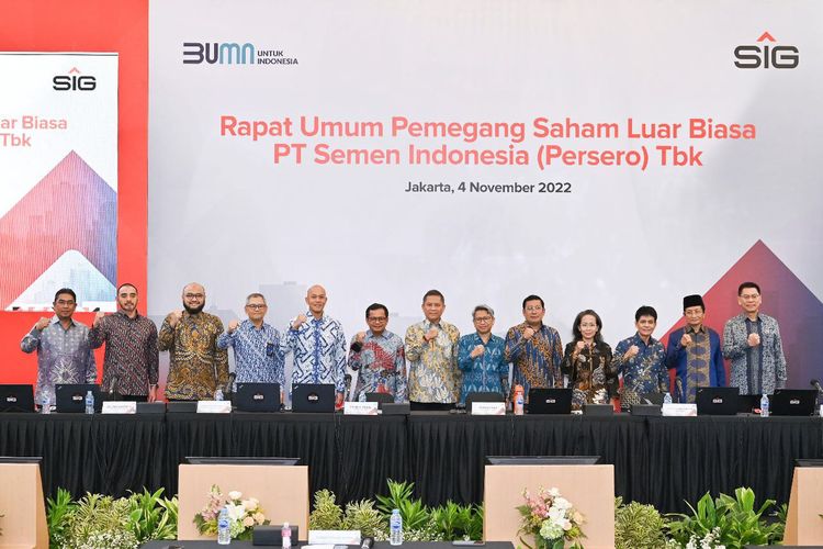 SIG menyelenggarakan Rapat Umum Pemegang Saham Luar Biasa (RUPSLB) 2022 di Jakarta, Jumat (4/11/2022).