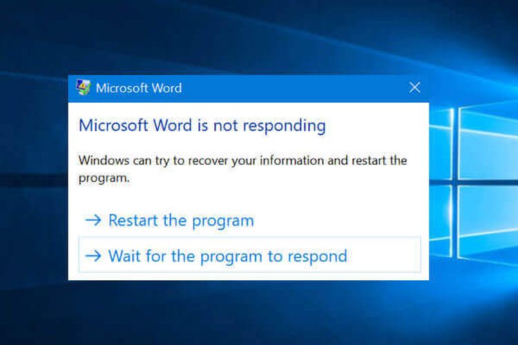 Ilustrasi cara mengatasi Microsoft Word Not Responding.