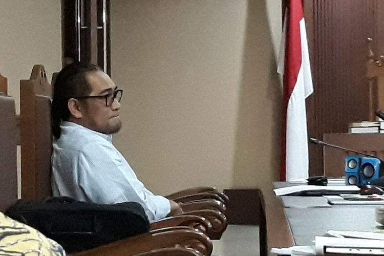 Andi Zulkarnain Mallarangeng alias Choel di Pengadilan Tipikor Jakarta, Senin (20/8/2018).