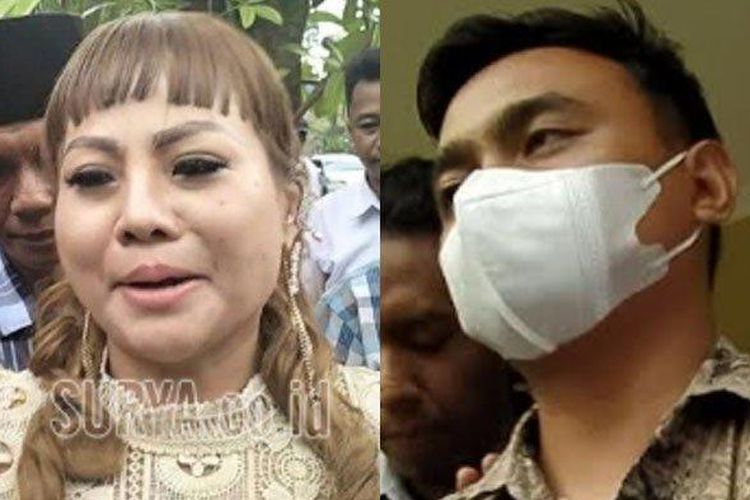 LAPOR POLDA JATIM - DSP (24) (kanan) mantan karyawan pabrik Usaha Dagang (UD) Sentosa Seal milik Jan Hwa Diana melapor ke SPKT Mapolda Jatim, Senin (21/4/2025). Ia didampingi para anggota tim pengacaranya untuk membuat laporan kepolisian karena ijazahnya masih ditahan oleh pihak perusahaan tersebut, meskipun sudah resign kerja sejak tahun 2020 silam. 