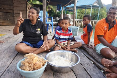 Berkat Mie Kering Rumput Laut, Ibu-ibu di Sarawondori Papua Mampu Kuliahkan Anak
