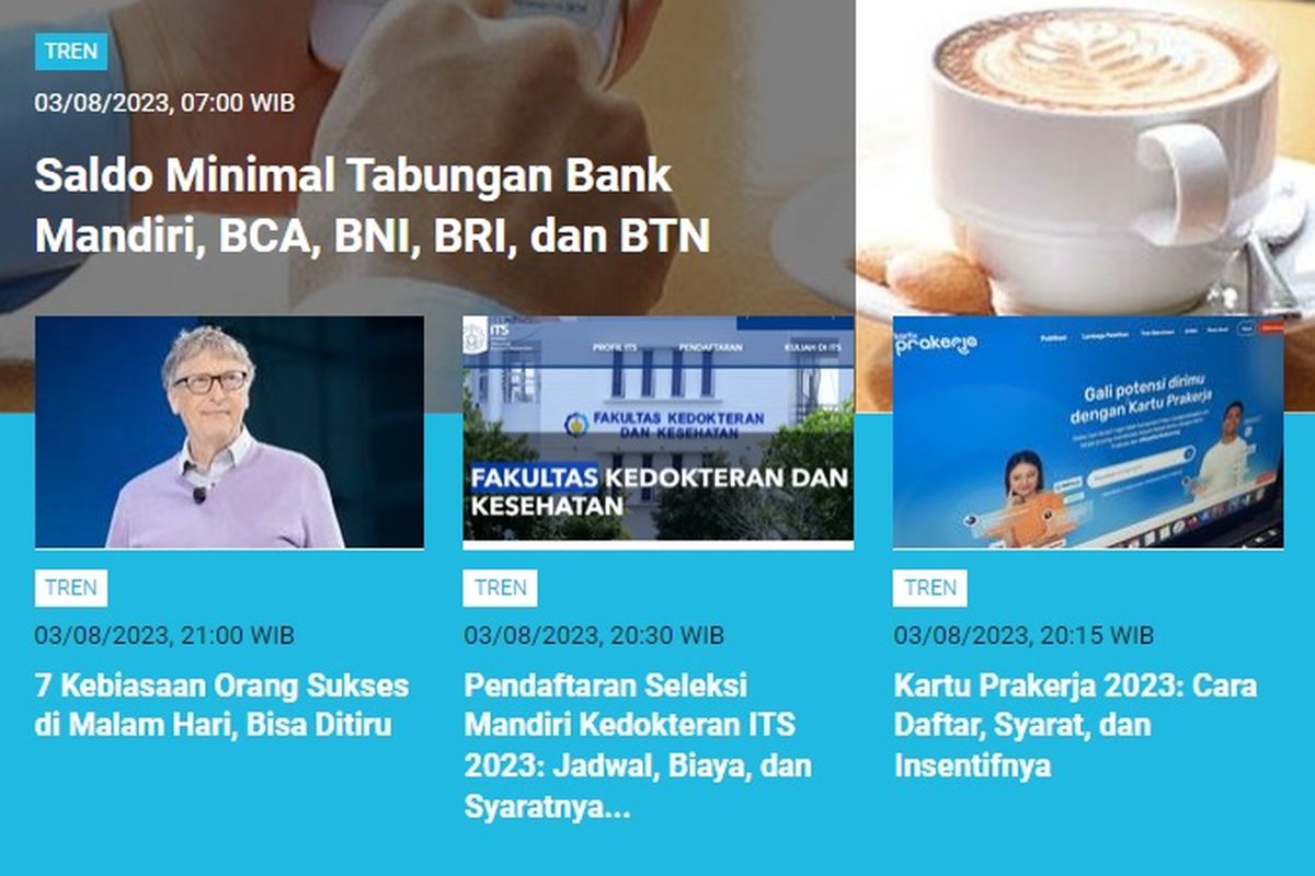Berita populer kanal Tren sepanjang Kamis (3/8/2023) hingga Jumat (4/8/2023).