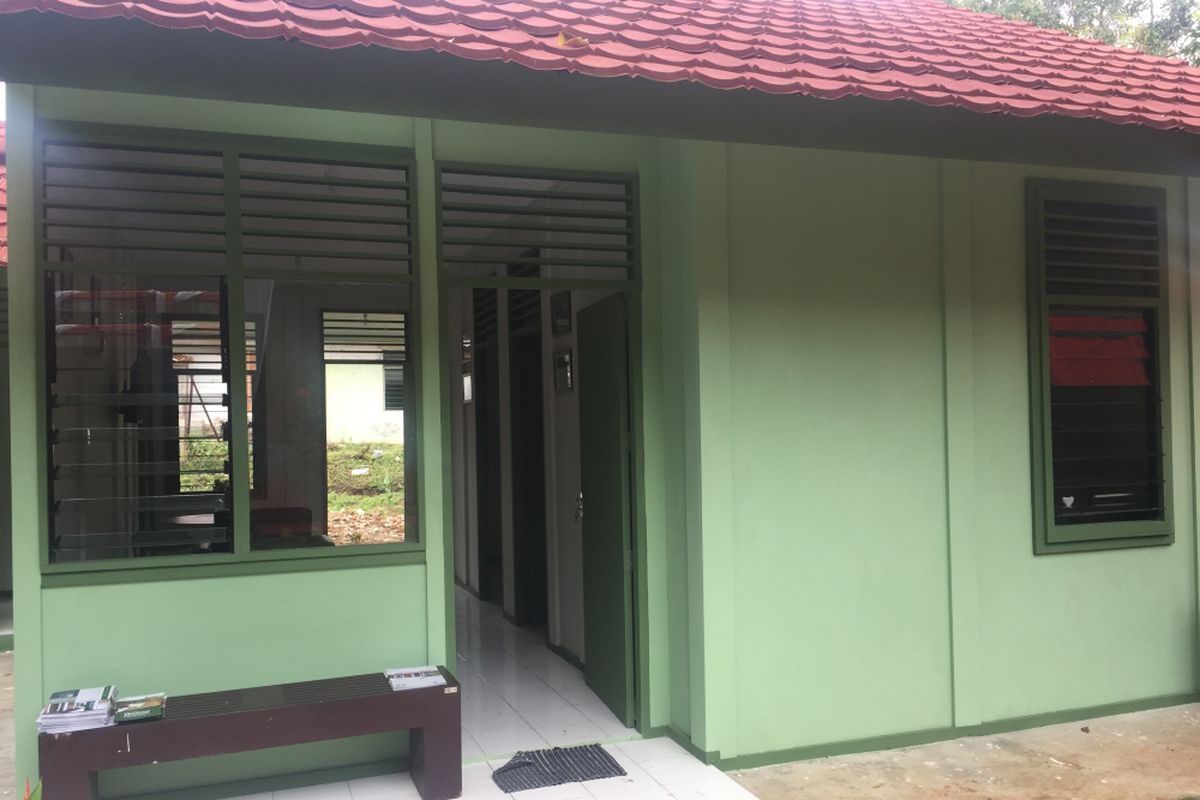 Rumah Conwood di Mako Group 1 Kopassus, Serang, Banten yang dibuat tanpa material kayu. 