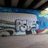 Mural HUT DKI Bergambar JIS dan Sirkuit Formula E Dikotori Vandalisme