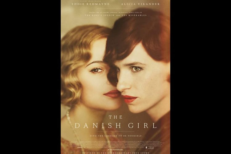 Poster film The Danish Girl (2015), dibintangi Eddie Redmayne dan Alicia Vikander