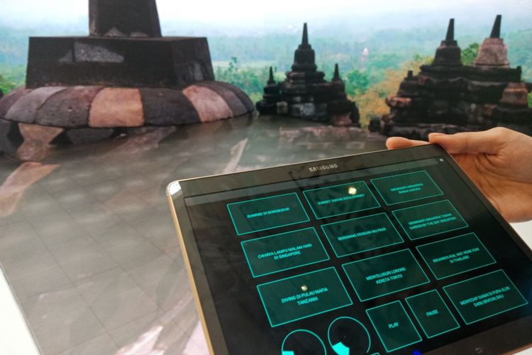 Beberapa instalasi permainan untuk merasakan pengalaman berwisata di Traveloka Travel and Lifestyle Fair 2018, Rabu (31/10/2018).
