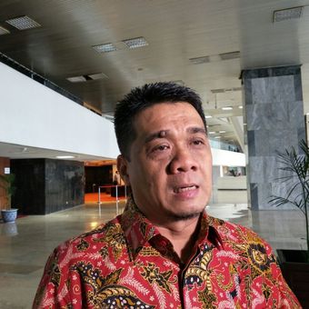 Ketua DPP Gerindra Ahmad Riza Patria di kompleks parlemen, Kamis (20/12/2018). 