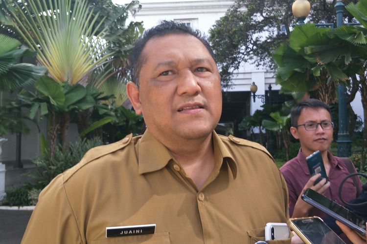 Kepala Dinas Sumber Daya Air (SDA) DKI Jakarta Juaini Yusuf di Balai Kota DKI Jakarta, Jalan Medan Merdeka Selatan, Senin (10/2/2020).
