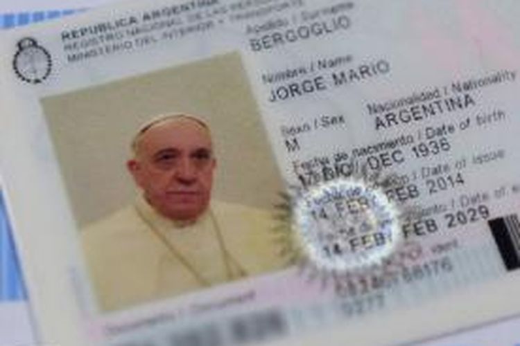 KTP Argentina Paus Fransiskus