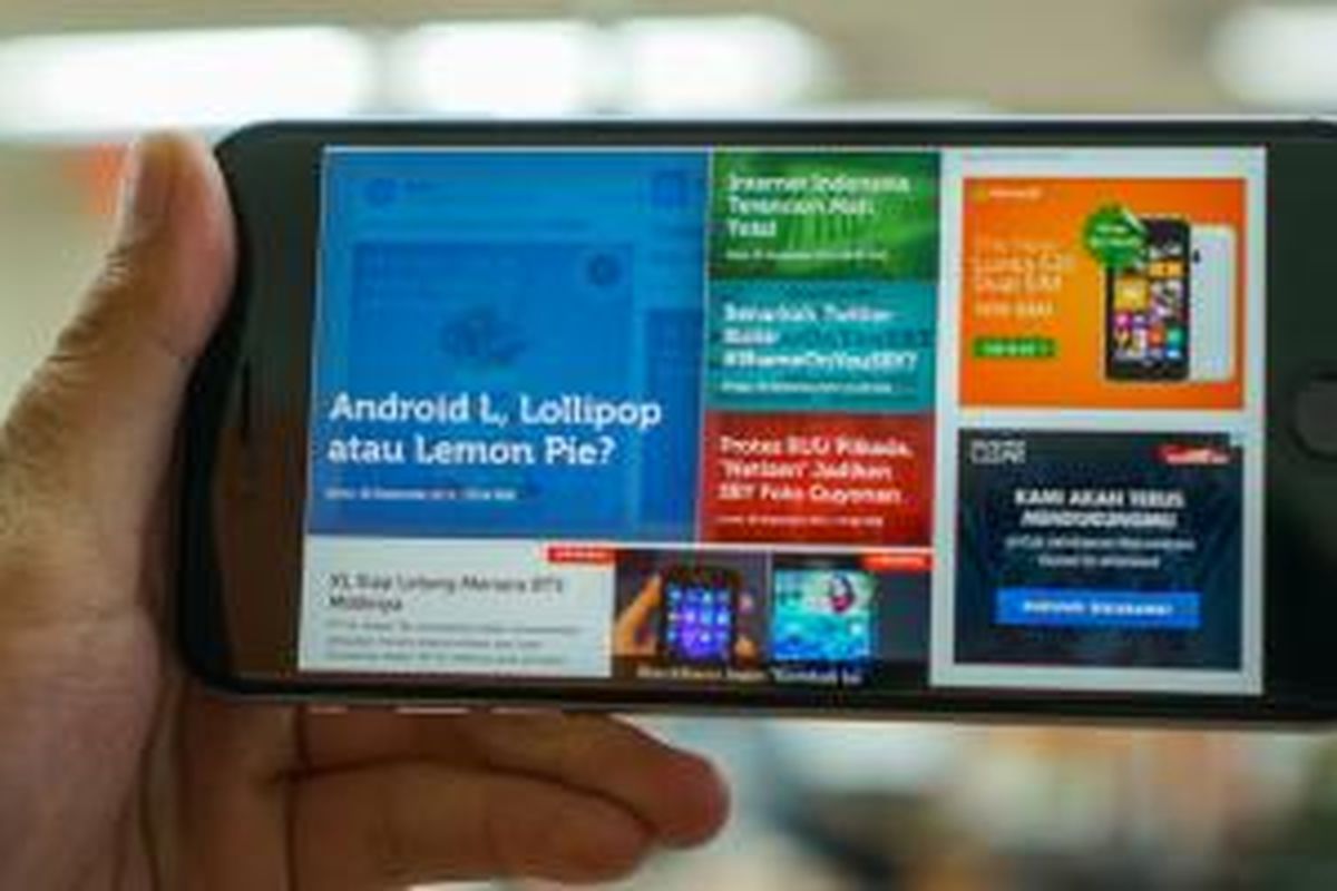 Apple iPhone 6 Plus di kantor Kompas.com