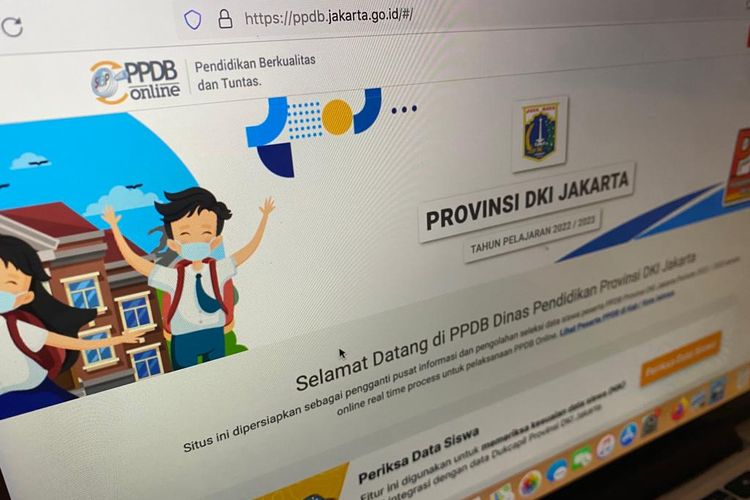 Halaman website ppdb.jakarta.go.id untuk cetak tanda bukti lapor diri PPDB Jakarta 2022
