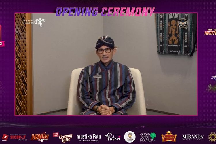 Menparekraf Sandiaga Salahuddin Uno menghadiri Opening Ceremony The First Ladies Offline Tournament Dignity of Srikandi ?Kartini Edition? 2021.