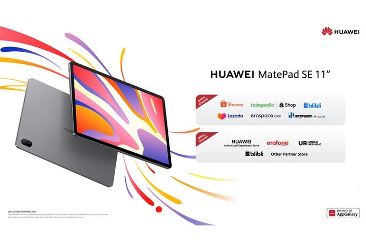 HUAWEI MatePad SE 11 dapat dibeli secara online dan offline. 