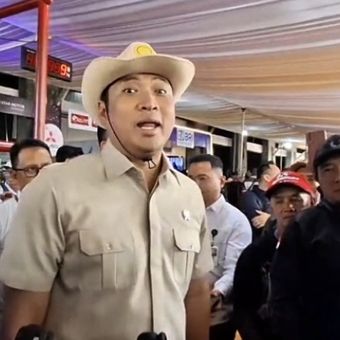 Sudaryono saat menghadiri kontes sapi yang digelar Asosiasi Peternak dan Penggemuk Sapi Indonesia (APPSI) di Wonosobo, Jawa Tengah, Sabtu (25/4/2026). 