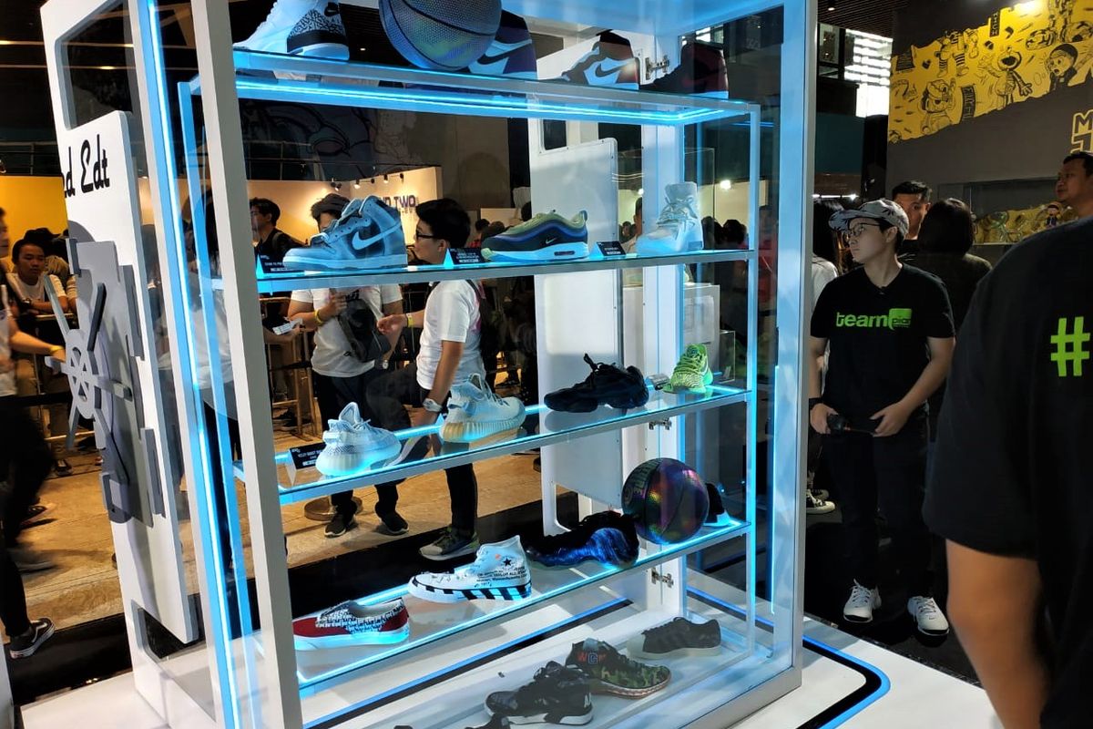 Sneakers limited edition yang dipamerkan dan dijual di Culture Cartel, USS 2019