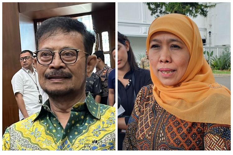 Kolase foto: Mantan Menteri Pertanian (Mentan) Syahrul Yasin Limpo dan mantan Gubernur Jawa Timur, Khofifah Indar Parawansa