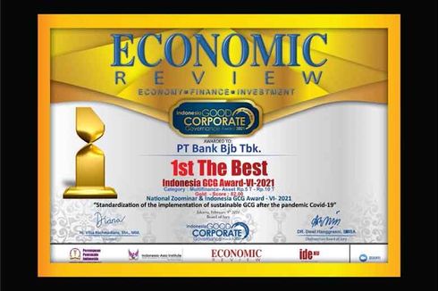 BJB Raih Penghargaan Indonesia Good Corporate Governance Award 2021