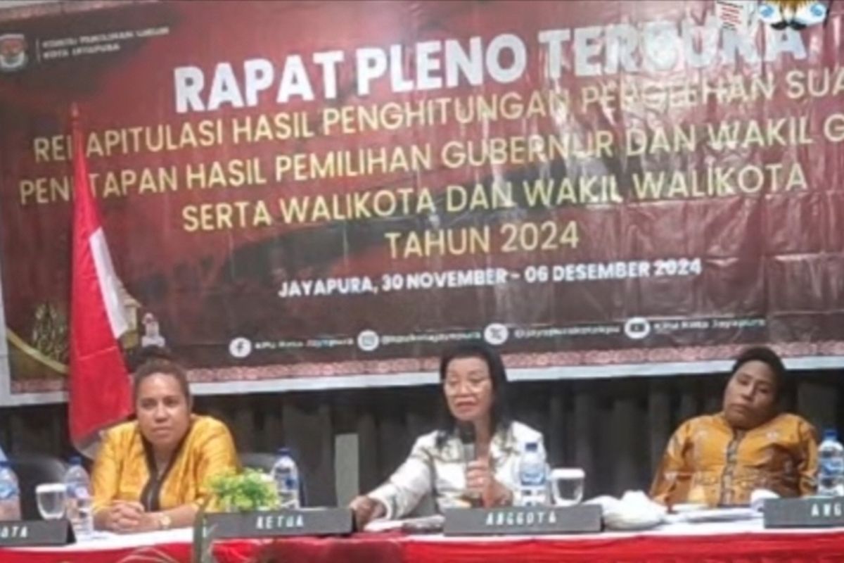 KPU Kota Jayapura Sahkan Suara PPD Distrik Jayapura Selatan di Tengah Protes Saksi Paslon