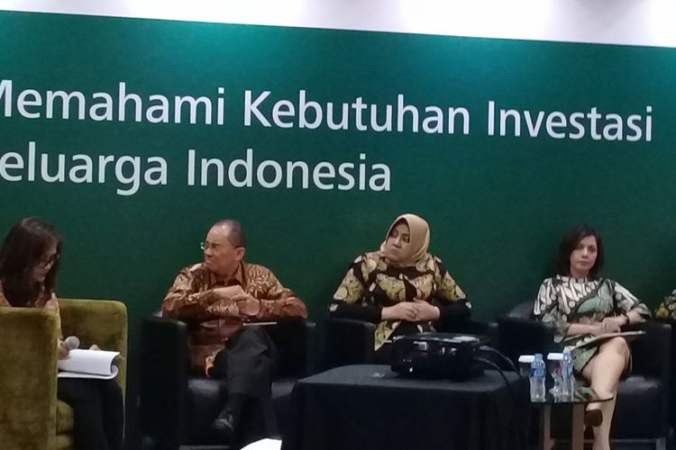 Paparan kinerja Manulife Asset Management dengan tajuk Memahami Kebutuhan Investasi Keluarga Indonesia pada Selasa (27/3/2018). 