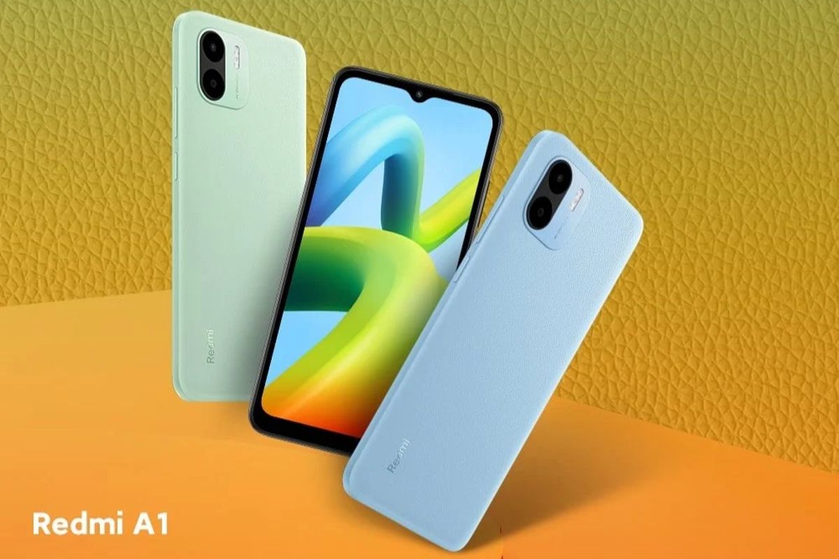 Ilustrasi ponsel Redmi A1 yang meluncur di India.