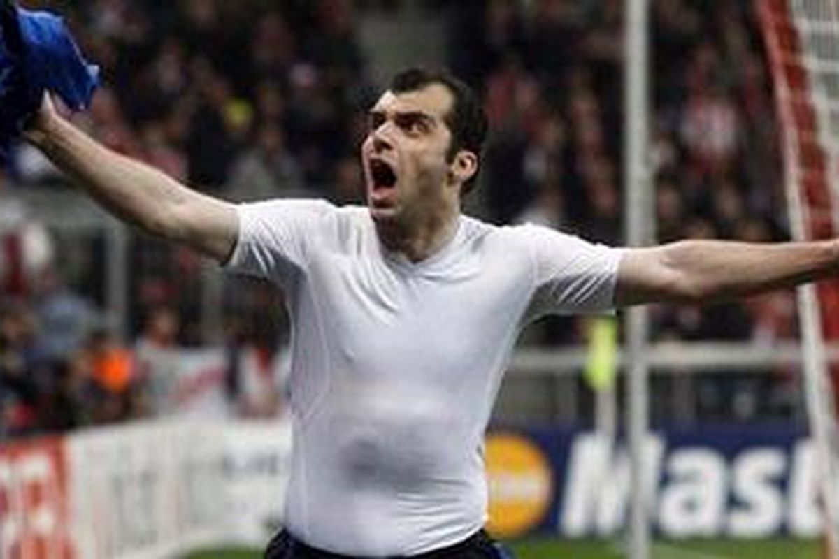 Penyerang Inter Milan, Goran Pandev.