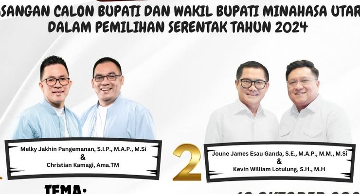 Hasil Quick Count Pilkada Minahasa Utara 2024 Charta Politika Data 8,5 Persen: Joune-Kevin Unggul 58,59 Persen