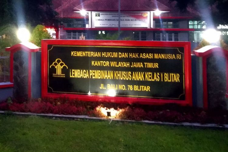 Lembaga Pembinaan Khusus Anak (LPKA) Kelas 1 Blitar yang terletak di Jalan Bali, Kota Blitar, Senin (18/4/2022)