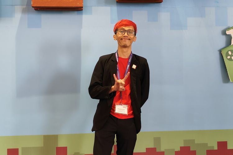 CEO Gamecom Team, Reza Febri Nanda di ajang IGDX Conference 2023 di The Stones Hotel, Bali, Jumat (13/10/2023).
