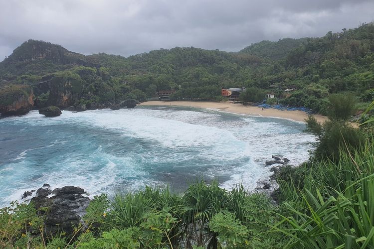 Kawasan Pantai Siung, Gunungkidul, Selasa (29/7/2025)