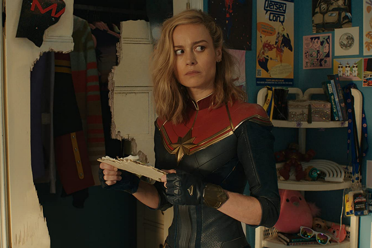 Aktris Brie Larson memerankan Carol Danvers alias Captain Marvel dalam film The Marvels