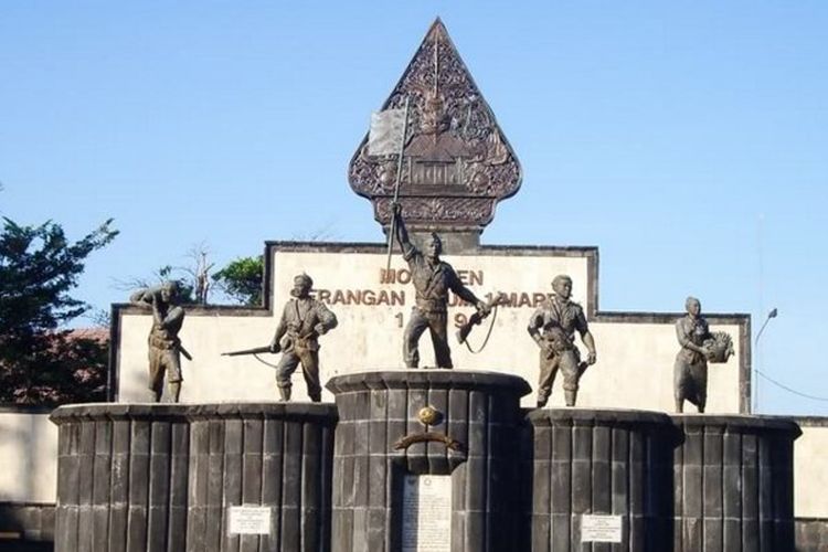 Monumen Serangan Umum 1 Maret di kawasan nol kilometer Yogyakarta.
