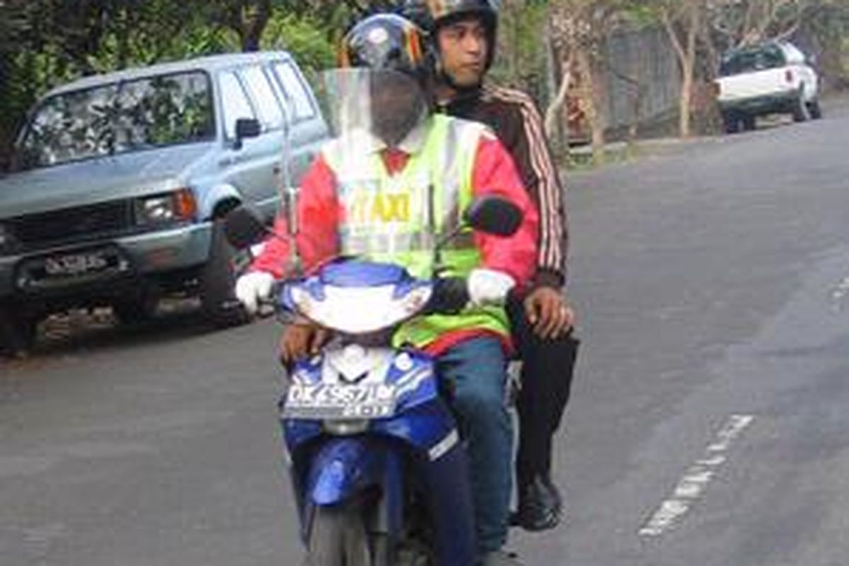 Motortaxi di Bali, jauh dekat Rp 10 ribu.