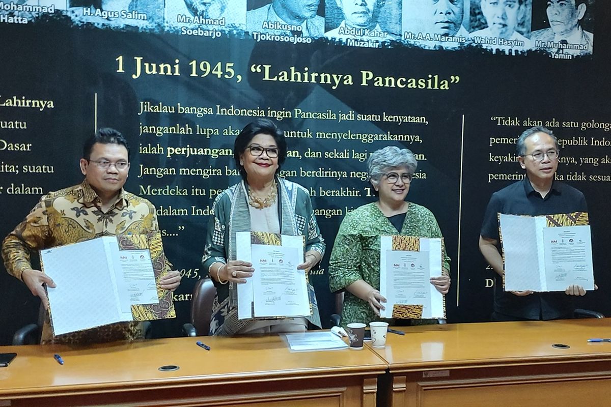 Deklarasi pelestarian cagar budaya berkelanjutan di Jakarta, Senin (28/10/2019).