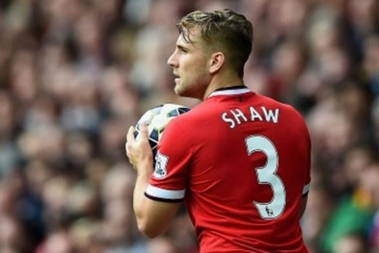 Bek Manchester United asal Inggris, Luke Shaw.