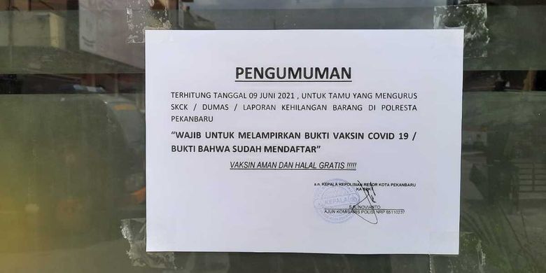 Berita Harian Wajib Vaksin Urus Sim Dan Skck Di Pekanbaru Terbaru Hari Ini Kompas Com