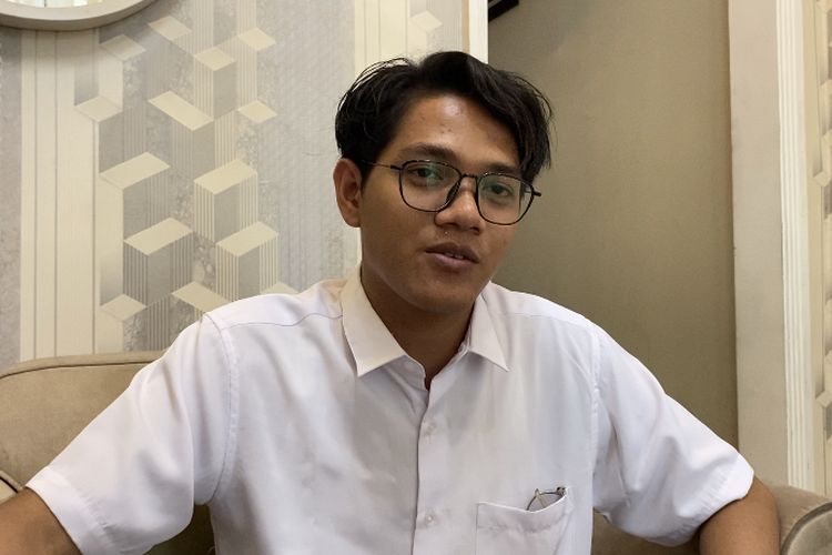 Zakaria Wanda, ponakan Mahfud MD, saat ditemui di Surabaya, Rabu (18/10/2023)