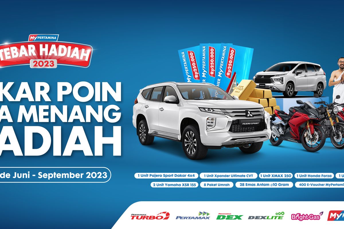 MyPertamina Tebar Hadiah 2023 telah dibuka, bisa diikuti mulai 1 Juni 2023.